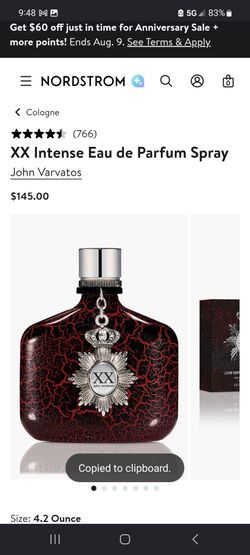 32 FL OZ John Varvatos XX Intense EDP refill bottle