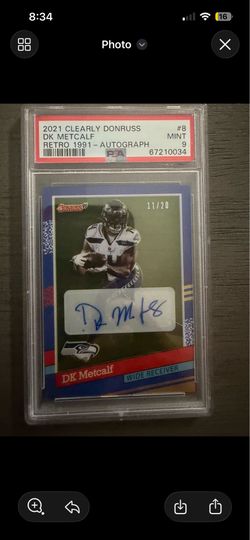 DK Metcalf PSA 9 AUTO /20