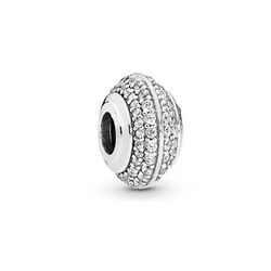 Pandora Charm Pendant Sparkling Pavé Sterling Silver Zirconia