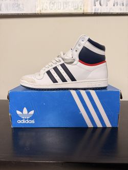 Adidas Top Ten Hi - White/Navy/Red - Mens 11