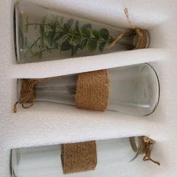 Opps Glass Vases 3 Boxes With 6 Unique Vases Per Box (18 Total)