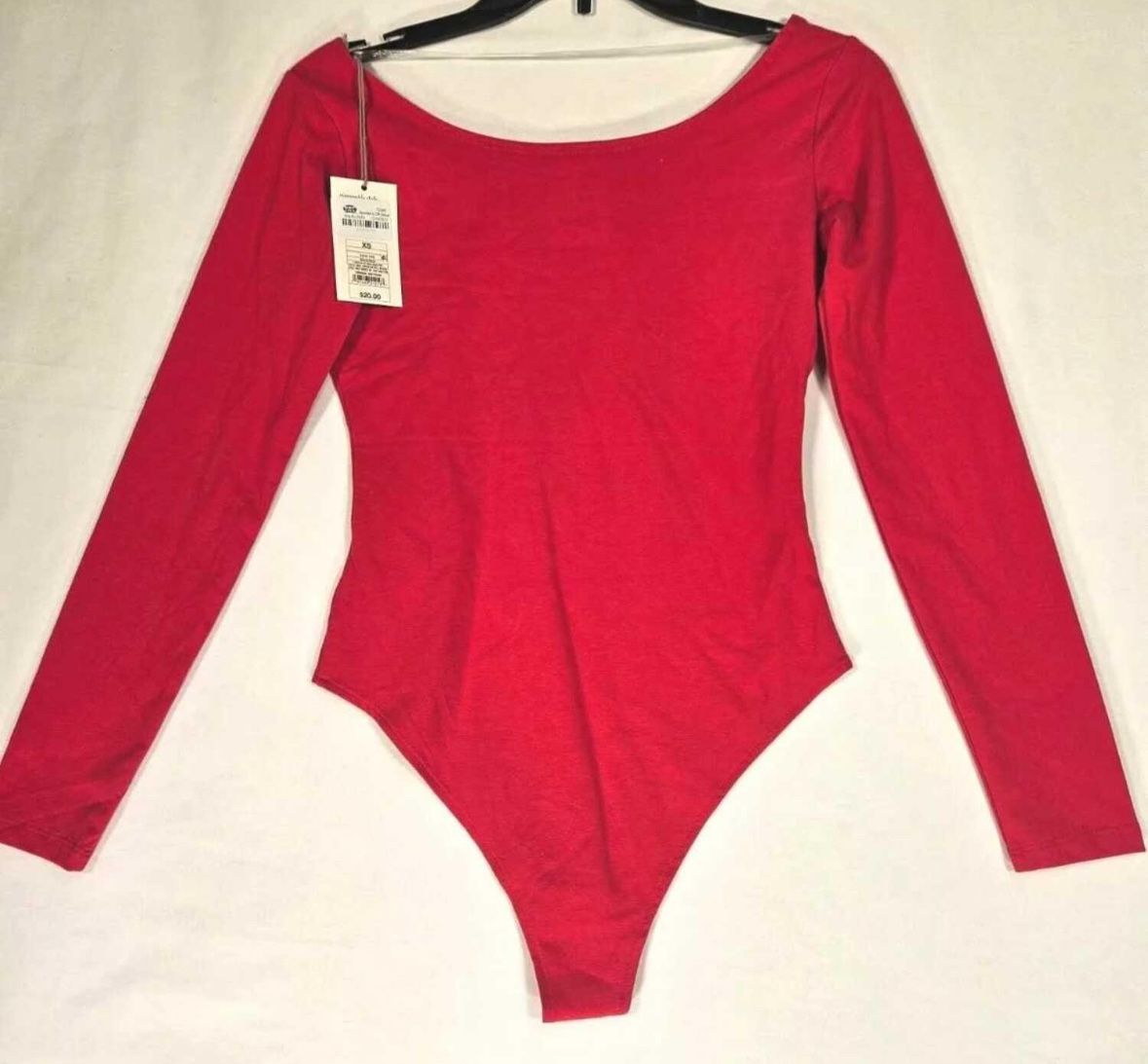 XS Red Long Sleeve Bodysuit