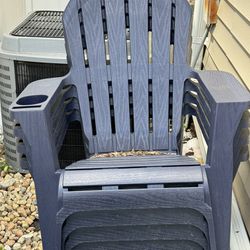 4 - Blue Adirondack Chairs