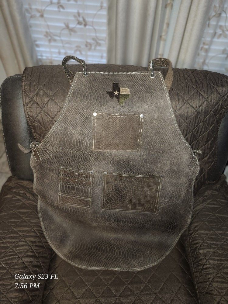 Leather Barber Apron