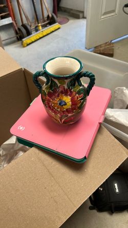 Italian hand painted vase