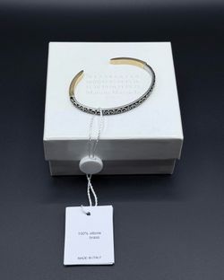 Maison Margiela Engraved silver cuff bracelet