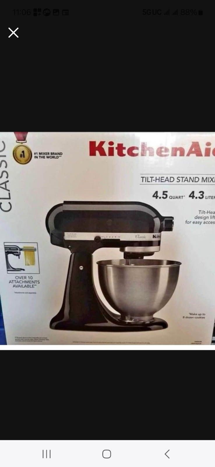 4.5 KITCHENAID MIXER