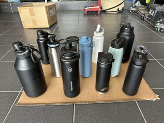 Set of 12 Tumblers assorted colors, sizes and brands all Preowned .