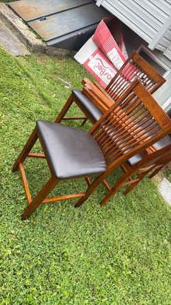 4 chair wooden table set
