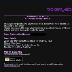 Young Kai Stay With The Ocean Ill Find You Ticket