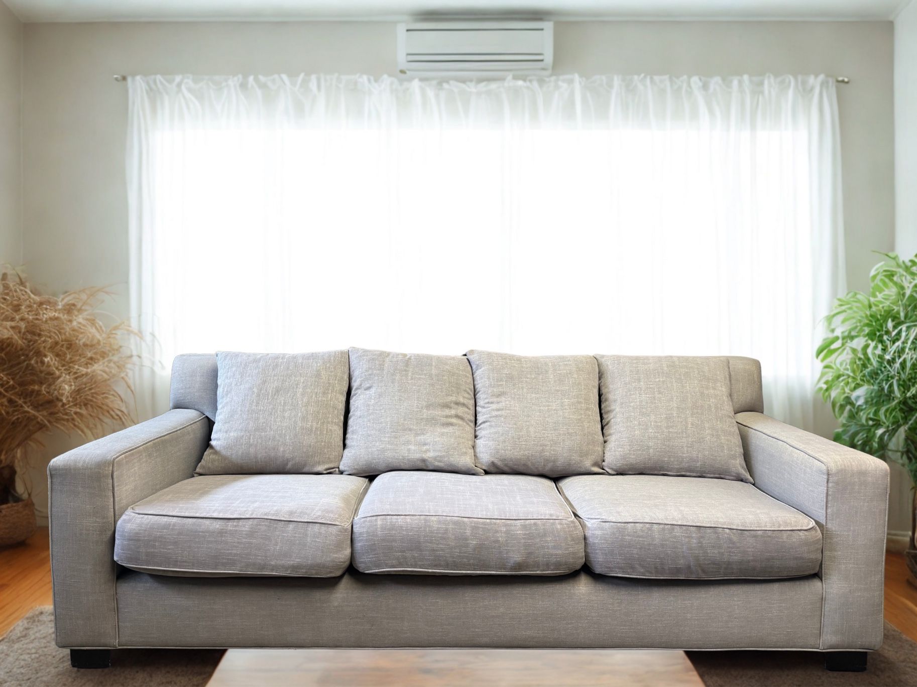 **Free delivery** Gorgeous, Modern Grey Sofa