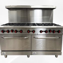 NSF Commercial 10 Burner Double Oven Gas Range CD-R10