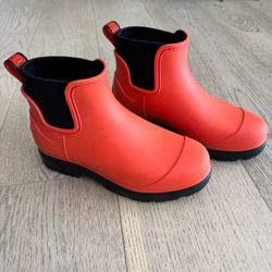 UGG Droplet Short Rain Boots  ORANGE Women Size 6