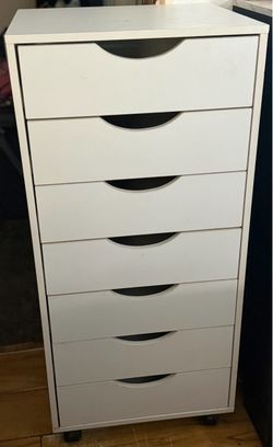 White 7-Drawer Rolling Storage Cabinet
