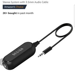 BESIGN Ground Loop Noise Isolator for Car Audio and Home Stereo System with 3.5mm Audio Cable
