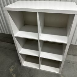 White IKEA Cubic Bookshelf 