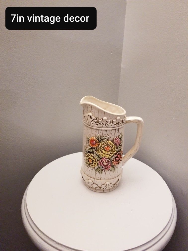 Vintage Lefton floral pitcher