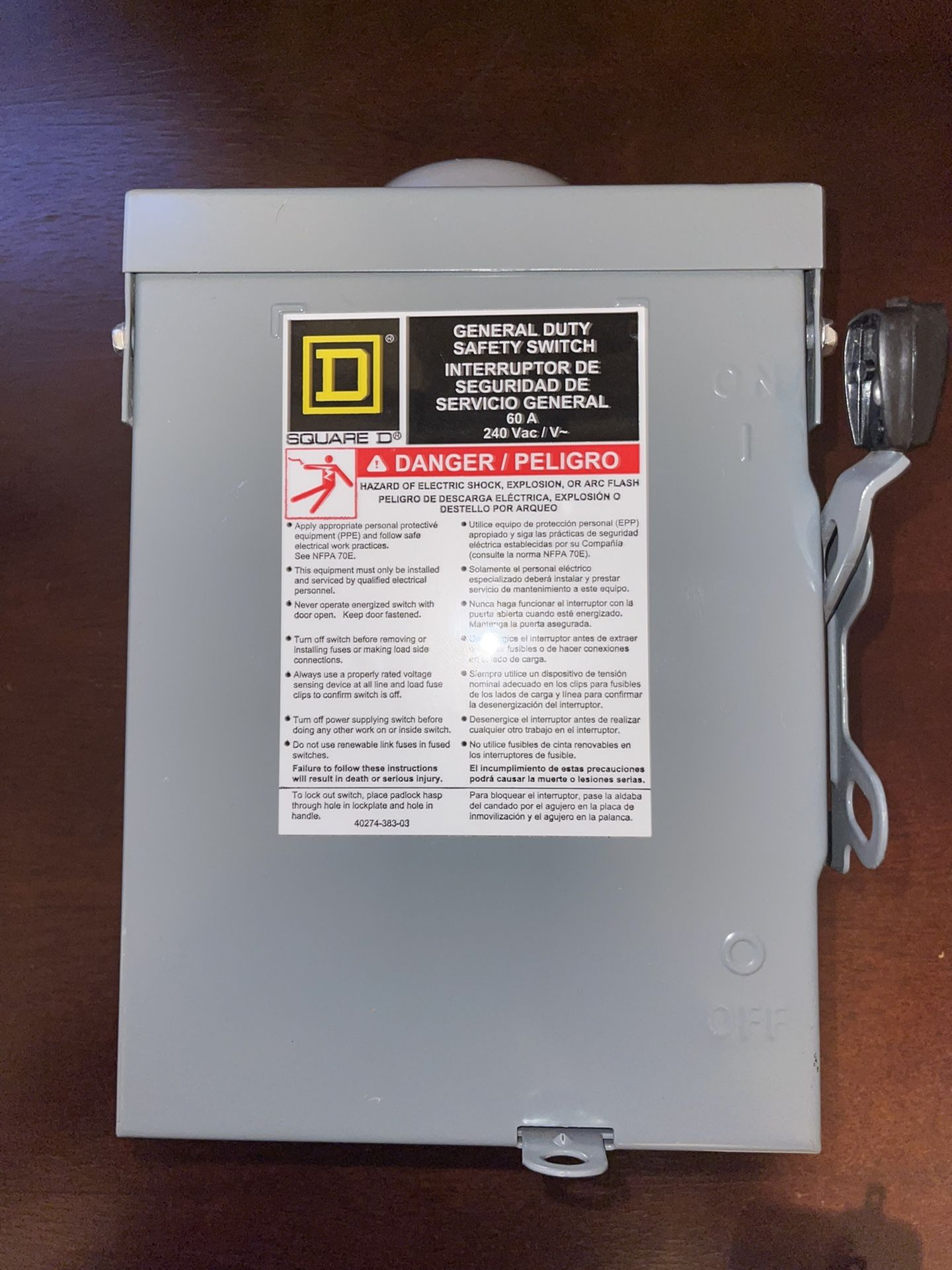SQUARE D safety Switch DU22RB