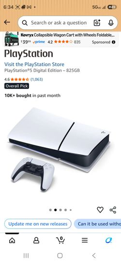 PlayStation 5 Digital Edition Console 825GB