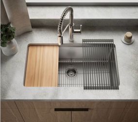 Kohler Provo 33" Dual Mount Single-bowl Workstation Kitchen Sink Kit