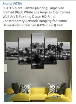 FGTH 5-Piece Los Angeles Canvas Wall Art