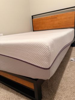 Full Size Bed Frame + Purple Mattress – $399