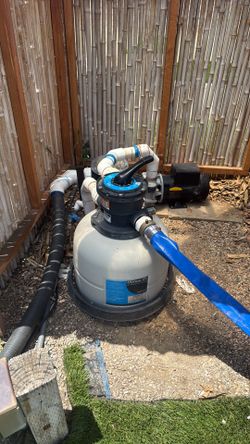 Sand filter pump / outdoor bar stools