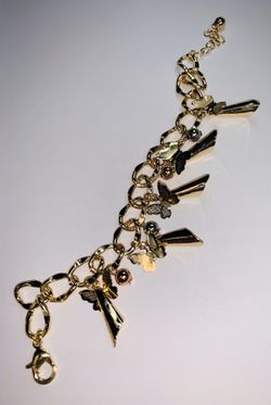 22k stainless steel wrist/ankle adjustable tricolor bracelet