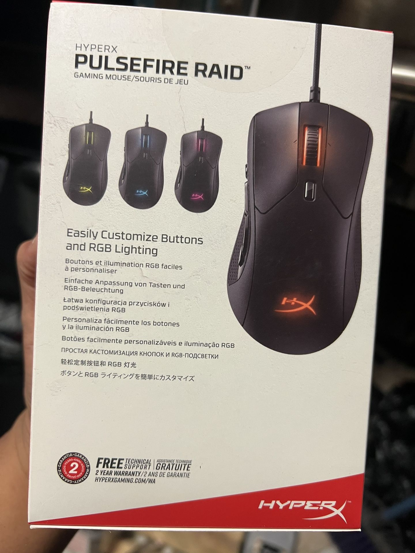 HyperX Pulsefire Core - RGB Gaming Mouse, Software Controlled RGB Light Effects