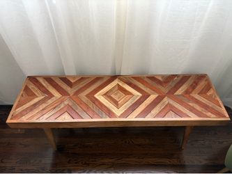 Herringbone Wood bench