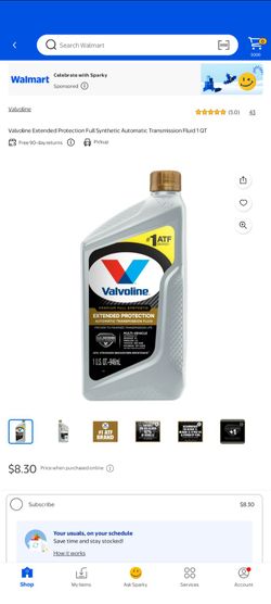 Valvoline Transmission Fluid 1 QT
