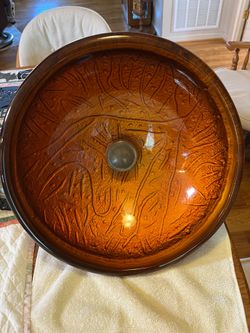 Top mount glass bowl sink