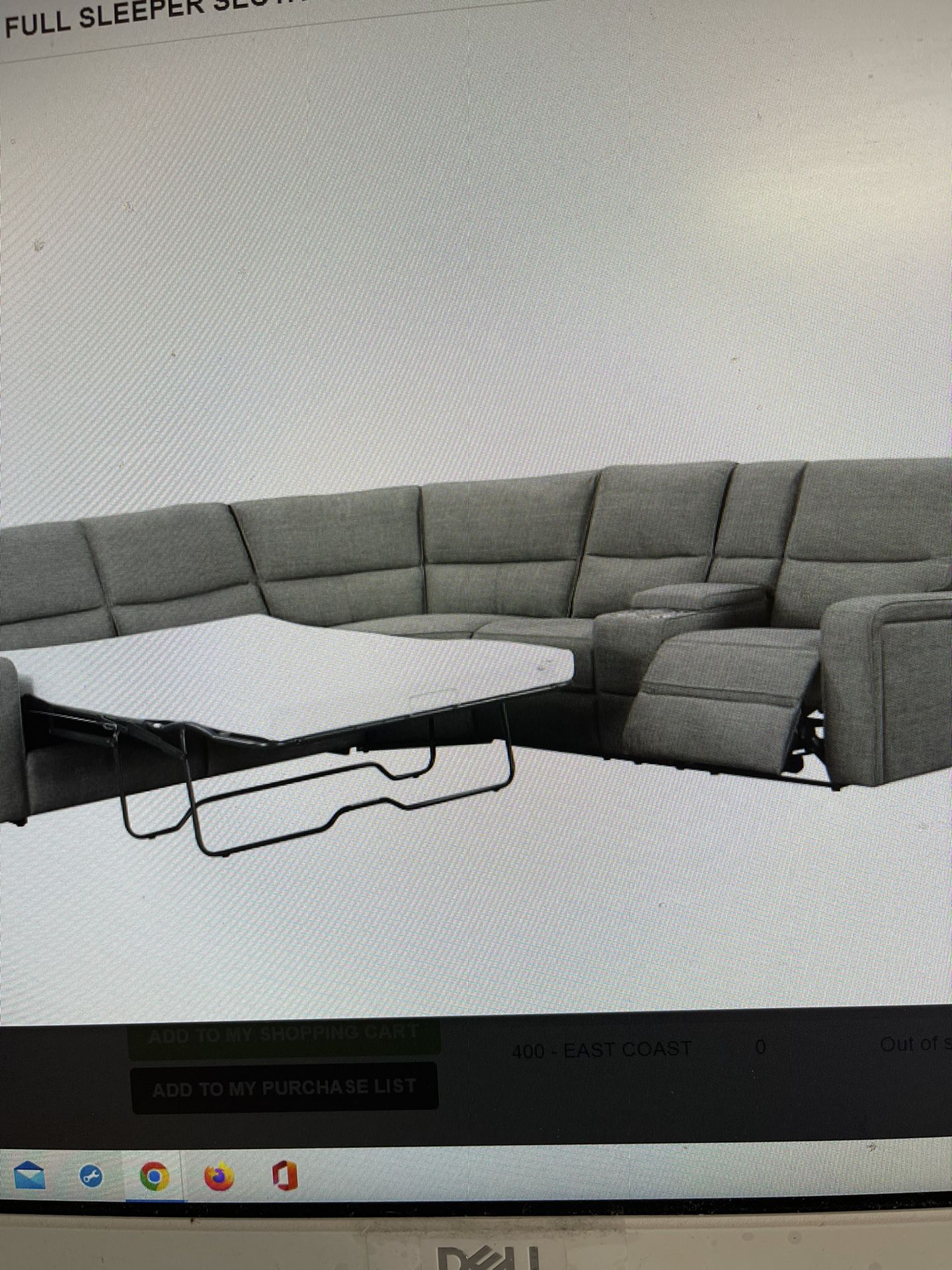 Sectional With Full Sleeper, Power Love Seat On Sale