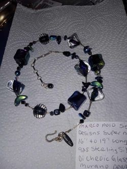Necklace Sterling Silver Signed Marco PoloPLEASE READ DESCRIPTION BEFORE CONTACTING ME