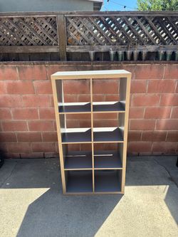 Gray 8-Cube Storage Shelf