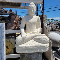 Concrete Resin Fiberglass Buddha Statue / Cement Fiberglass Backyard Patio Buddhas