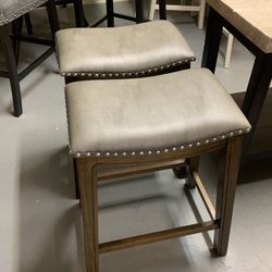 2) Stools Counter Height Grey