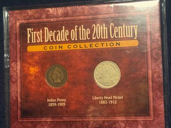 1989 Indian head penny, 1910 liberty head nickel set