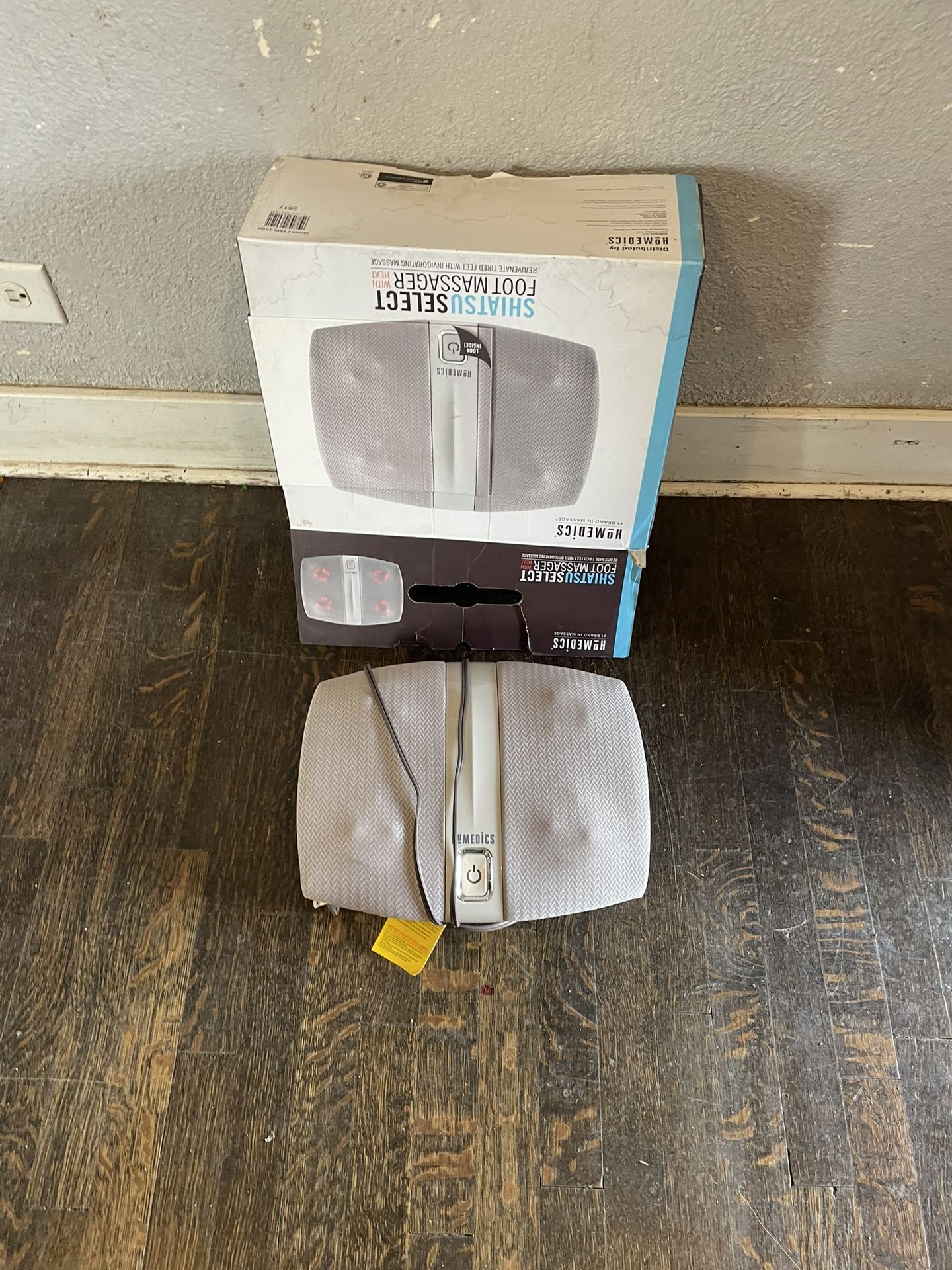 HoMedics Shiatsu Select FOOT MASSAGER HEAT FMS-255H BEIGE Tired Feet WORKS