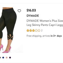 2 New Pair Of Capri Pants W/ Flower Cut-Outs In Legs