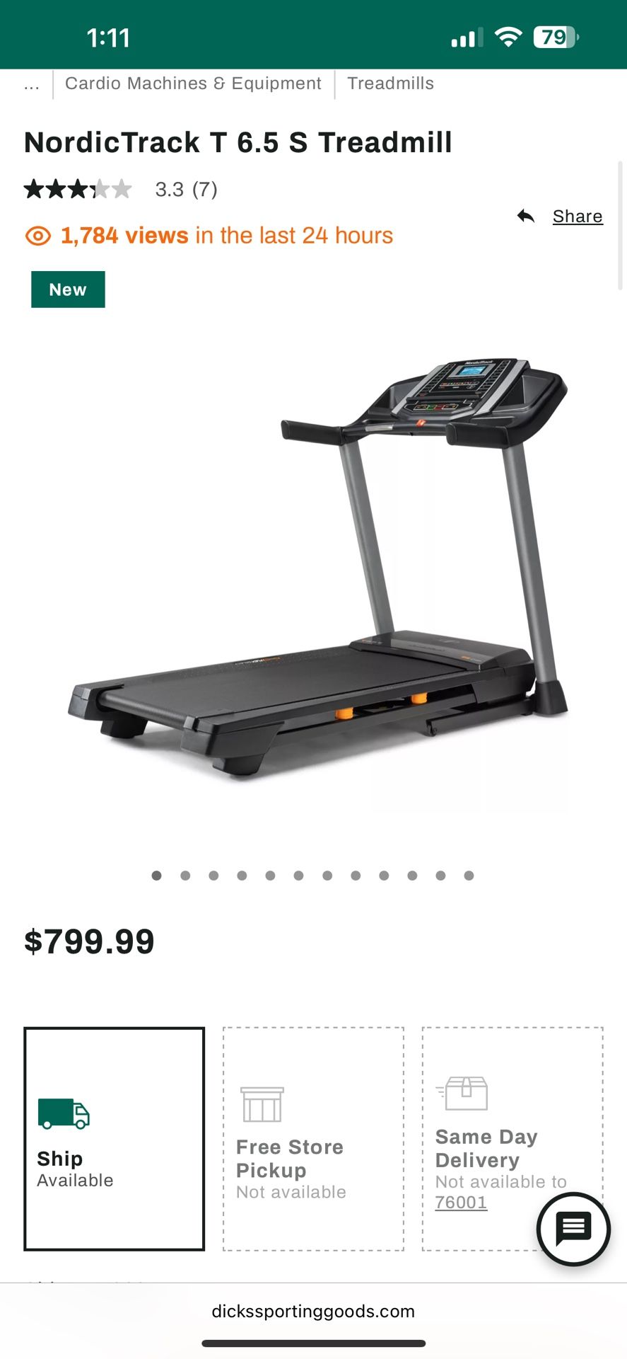 Nordictrack Treadmill 🏃