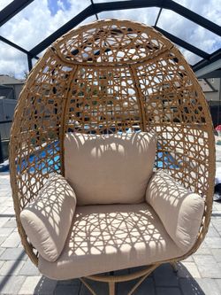 3 patio egg chairs