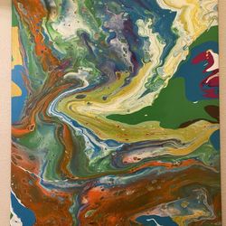 Large 30x40 Colorful Abstract Painting (Hand-Painted)