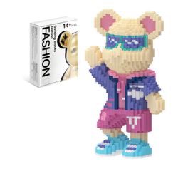 Bear Building Blocks (2500PCS) | 500% Bear Display Model | Micro 3D Animal Building Blocks | Fluorescence Design for Adults & Kids | Idea for Home & O