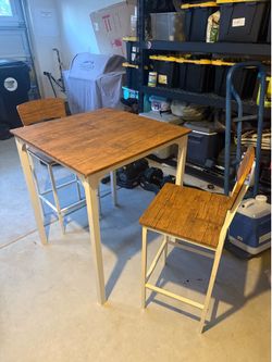 High top table & 2 chairs