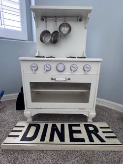 Kids Wooden Role Play Oven with Stove Top