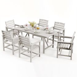 Premium HDPE Outdoor Dining Table Set Patio Furniture