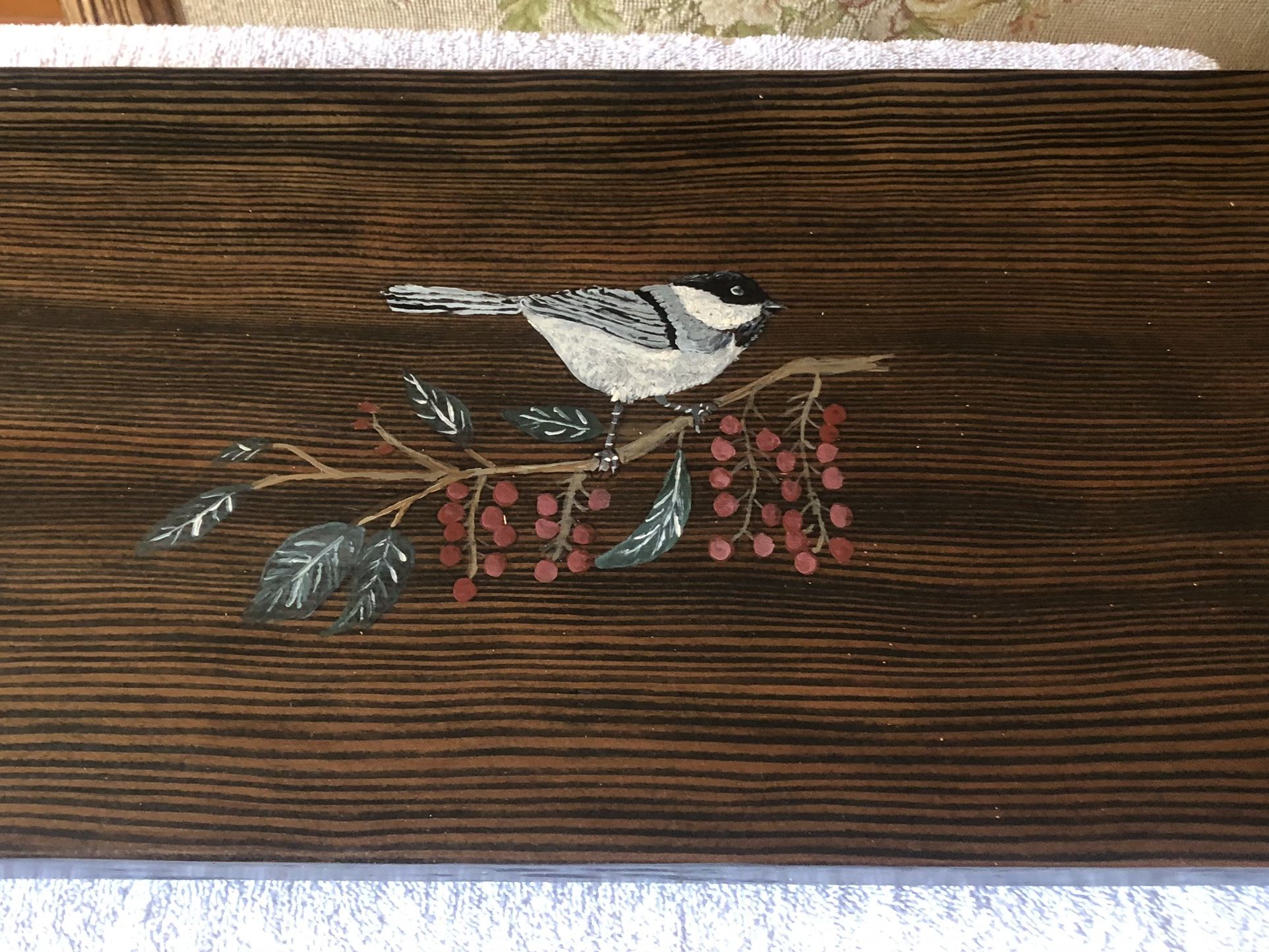 Handcrafted Hand painted Bird Serving Tray