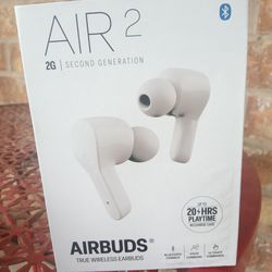 Airbuds Air2 True Wireless Bluetooth Earbuds In White
