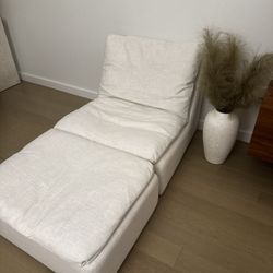 CB2 Lounge Chair + Ottoman